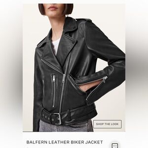 All Saints Balfern Black Leather Jacket